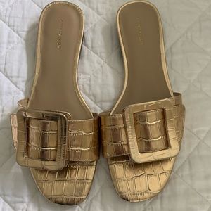 Ann Taylor Sutton Croc Buckle slide - size 7 1/2